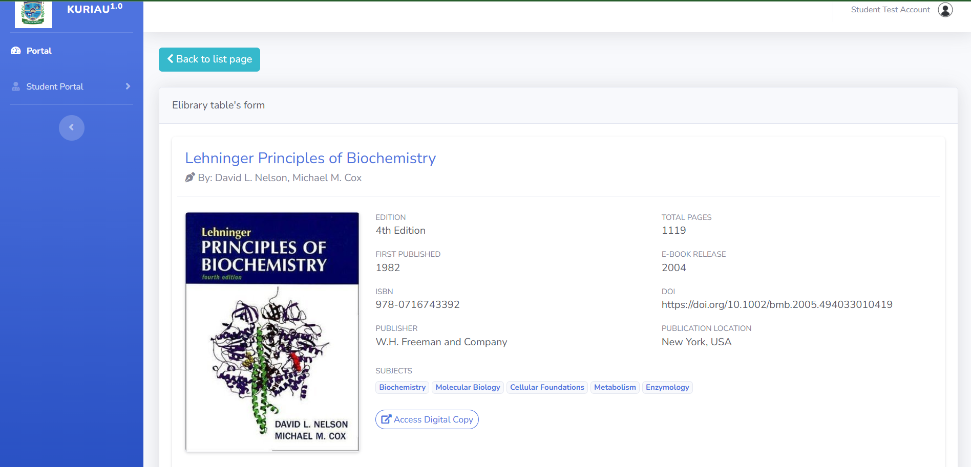 Details of an E-Book